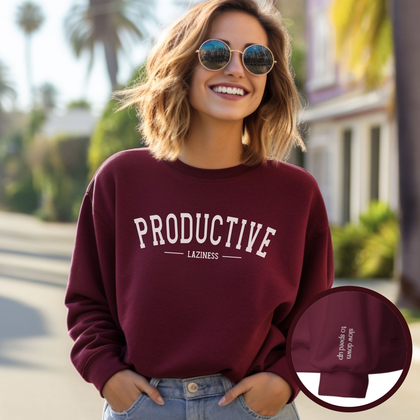 Sweat-shirt unisexe "Productive Laziness"